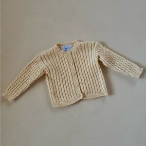 Heartstrings Baby Cable Knit Cardigan | 6 Months | Butter Yellow